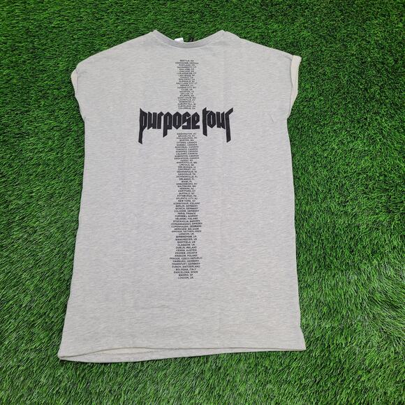 Justin-Bieber Sweatshirt Womens Medium 19x29 Purpose Tour - Picture 3 of 14